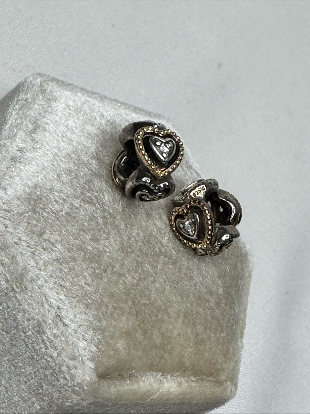 Pandora 791975CZ Celebration of Love Spacer Pair Sterling Silver 14k retired